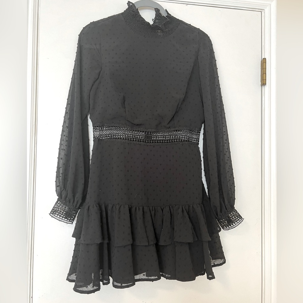 Showpo Are You Gonna Kiss Me Mini black dress size 6 US - Picture 2 of 10